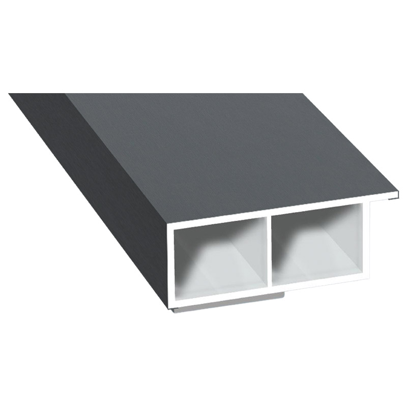 Kammerprofil 40x15mm SK Lg. 6,00m foliert, mit Nase 70 1205-167 Basaltgrau Produktbild BIGPIC L