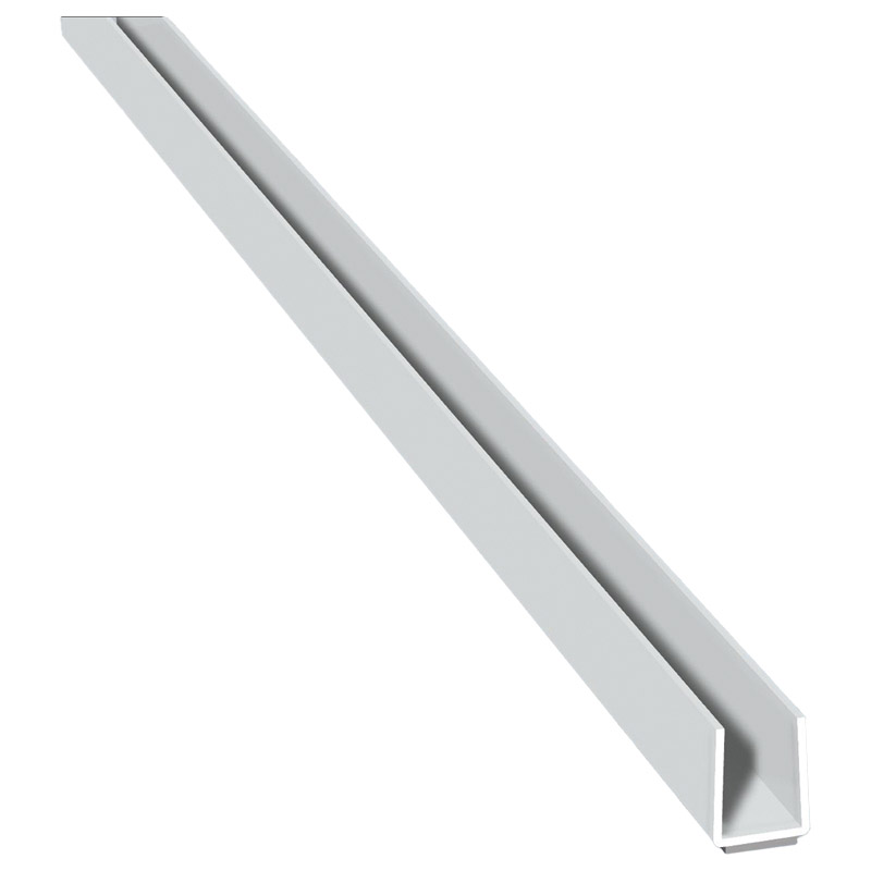 U-Profil 15x12mm Lg. 6,00m Weiß, VE: 60m Produktbild BIGPIC L