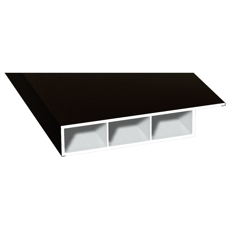 Kammerprofil 80x15mm Lg. 6,00m foliert, mit Nase 85 1805-167 Schwarzbraun Produktbild BIGPIC L