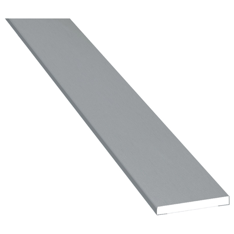 Flachprofil 25x3mm Lg. 6,00m foliert 71 5505-167 Silbergrau Produktbild BIGPIC L