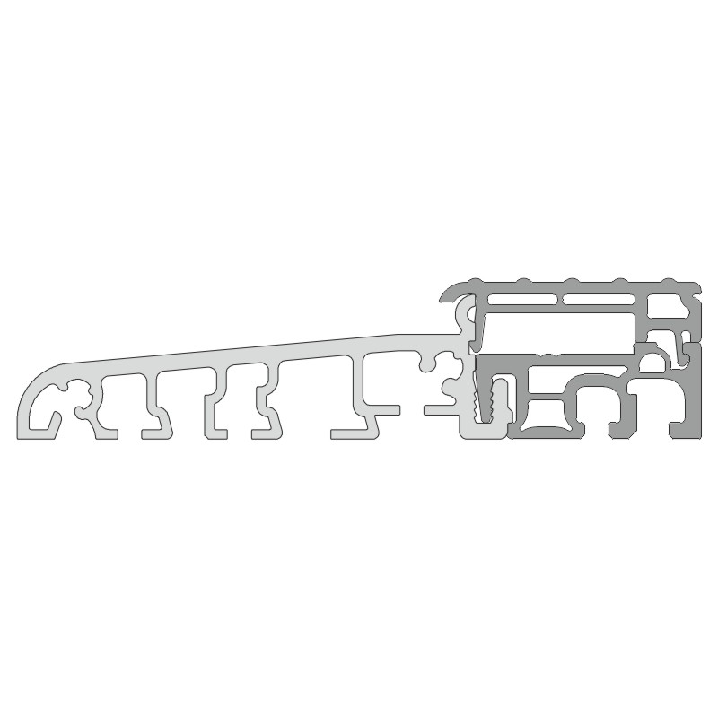 greenteQ Schwelle TB grau mit Deckel grau geriffelt Produktbild BIGPIC L