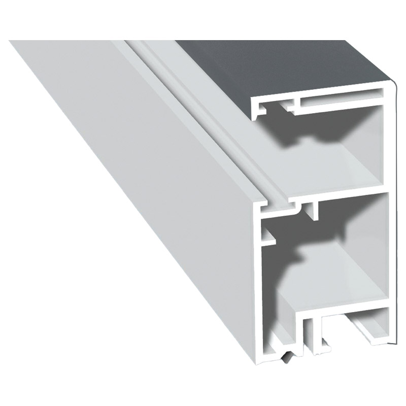 Rollladenführung 30x57mm Lg. 6,00m Rückseite foliert, ohne Bürste GK Grau 70 1205-083 Basaltgrau Glatt Produktbild BIGPIC L