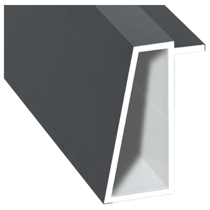 Kammerprofil 16x35 mm Lg. 6,00 m foliert 70 1205-167 Basaltgrau Produktbild BIGPIC L