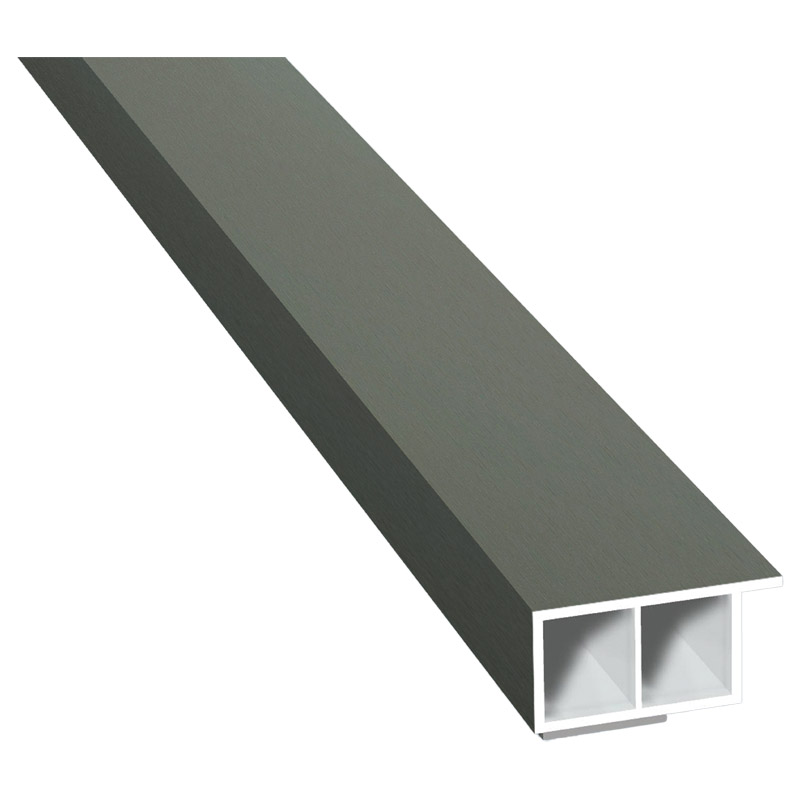 Kammerprofil 30x15mm SK Lg. 6,00m foliert, mit Nase 70 3905-167 Quarzgrau Produktbild BIGPIC L
