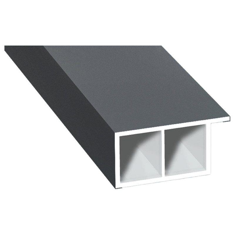 Kammerprofil 30x15mm Lg. 6,00m foliert, mit Nase 70 1205-083 Basaltgrau Glatt Produktbild BIGPIC L