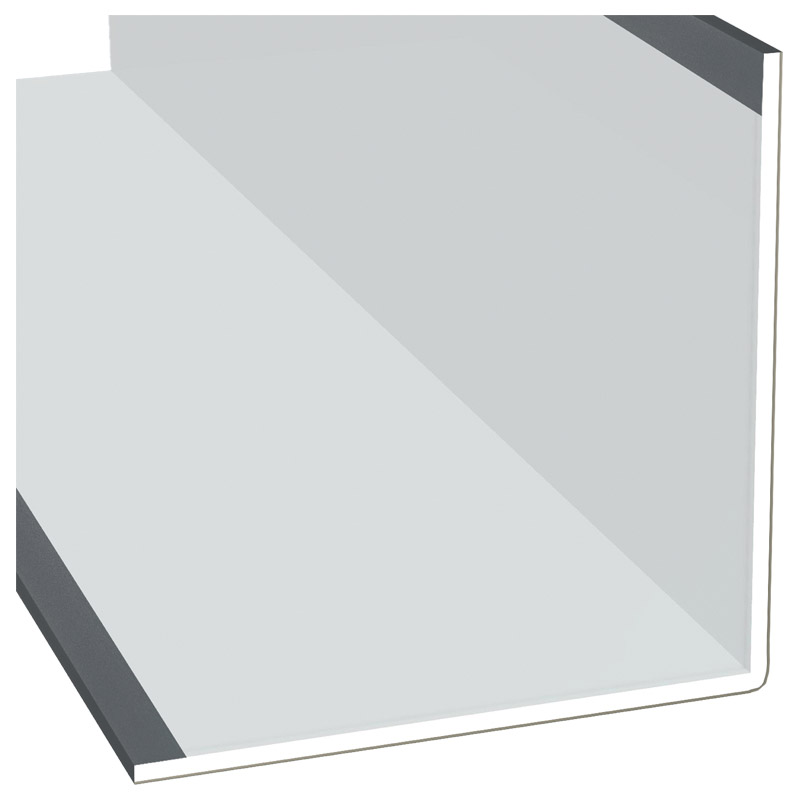 Winkelprofil 100x100x3mm Lg. 6,00m Außen foliert 70 1205-083 Basaltgrau Glatt Produktbild BIGPIC L