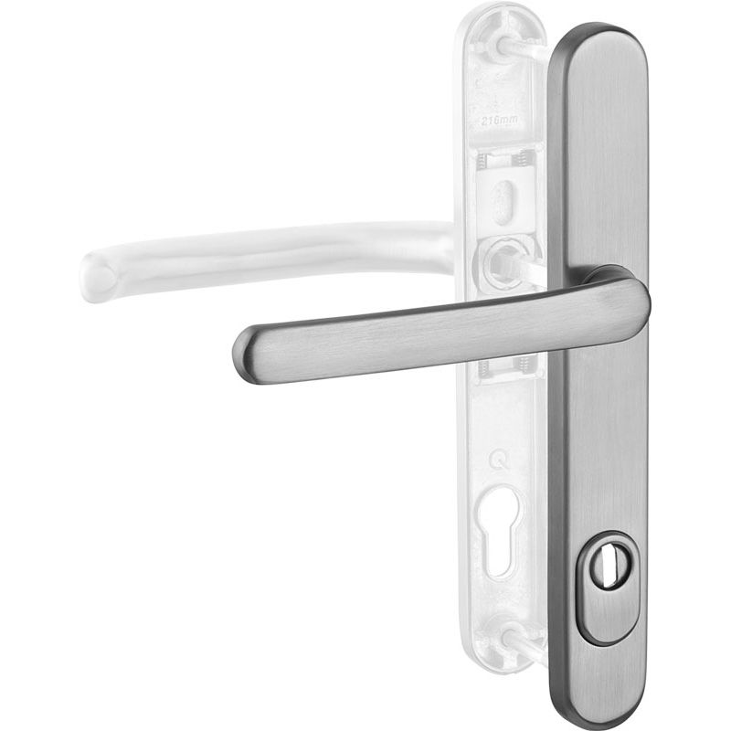 greenteQ Schmalrahmenhalbgarnitur niederer Drücker DG58.S216.ZA.ER.SSN.AU PZ 92 Produktbild BIGPIC L