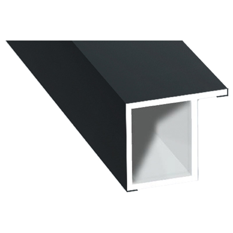 Kammerprofil 17x15mm Lg. 6,00m foliert, mit Nase 70 1605-083 Anthrazitgrau Glatt Produktbild BIGPIC L