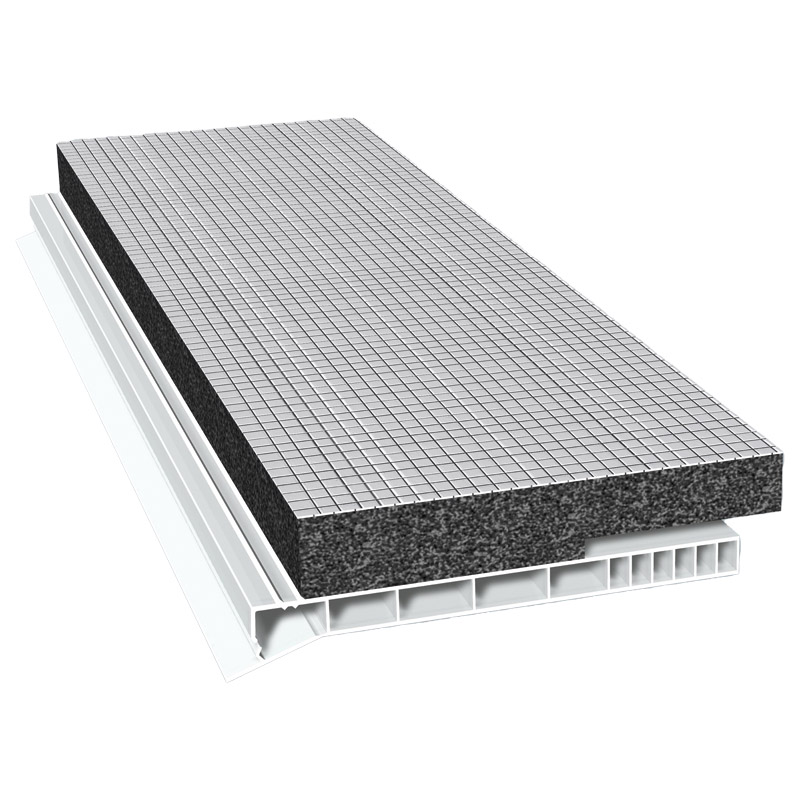 Rollladenkastendeckel 120mm Lg. 6,00m Weiß, mit 20mm Flex-Schaum 12mm versetzt von vorneVE: 18m Produktbild BIGPIC L