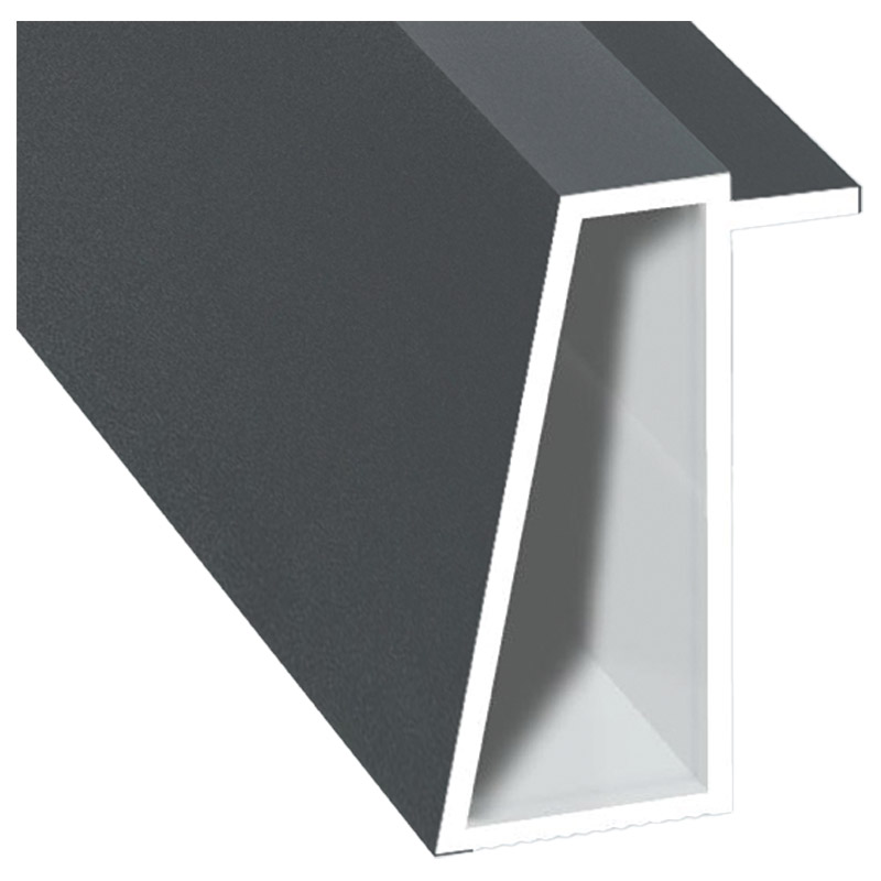 Kammerprofil 16x35mm Lg. 6,00m foliert 70 1205-083 Basaltgrau Glatt Produktbild BIGPIC L
