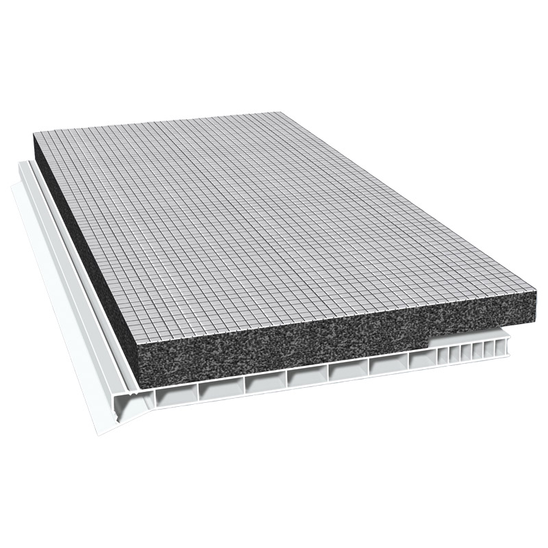 Rollladenkastendeckel 180mm Lg. 6,00m Weiß, mit 20mm Flex-Schaum 12mm versetzt von vorneVE: 18m Produktbild BIGPIC L