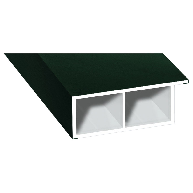 Kammerprofil 40x15mm Lg. 6,00m foliert, mit Nase 61 2505-167 Dunkelgrün Produktbild BIGPIC L