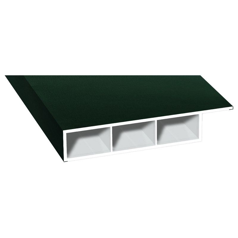 Kammerprofil 80x15mm Lg. 6,00m foliert, mit Nase 61 2505-167 Dunkelgrün Produktbild BIGPIC L