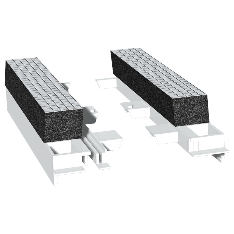 Adapter 160 mm Weiß, mit 20 mm Flex-Schaum, VE: 50 Paar Produktbild BIGPIC L