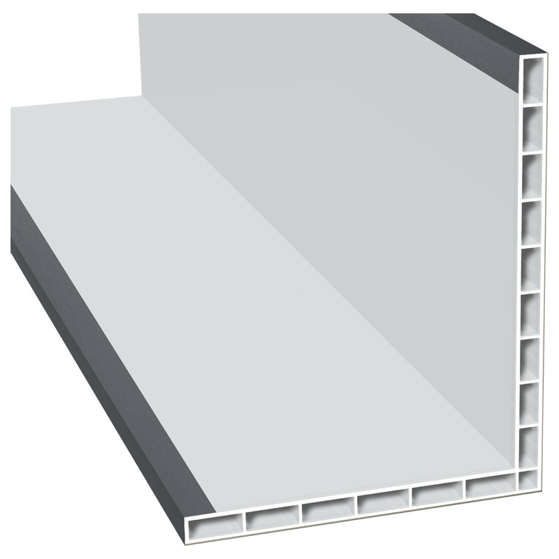 Hohlkammerwinkel 110x90mm Lg. 6,00m foliert 70 1205-167 Basaltgrau Produktbild BIGPIC L