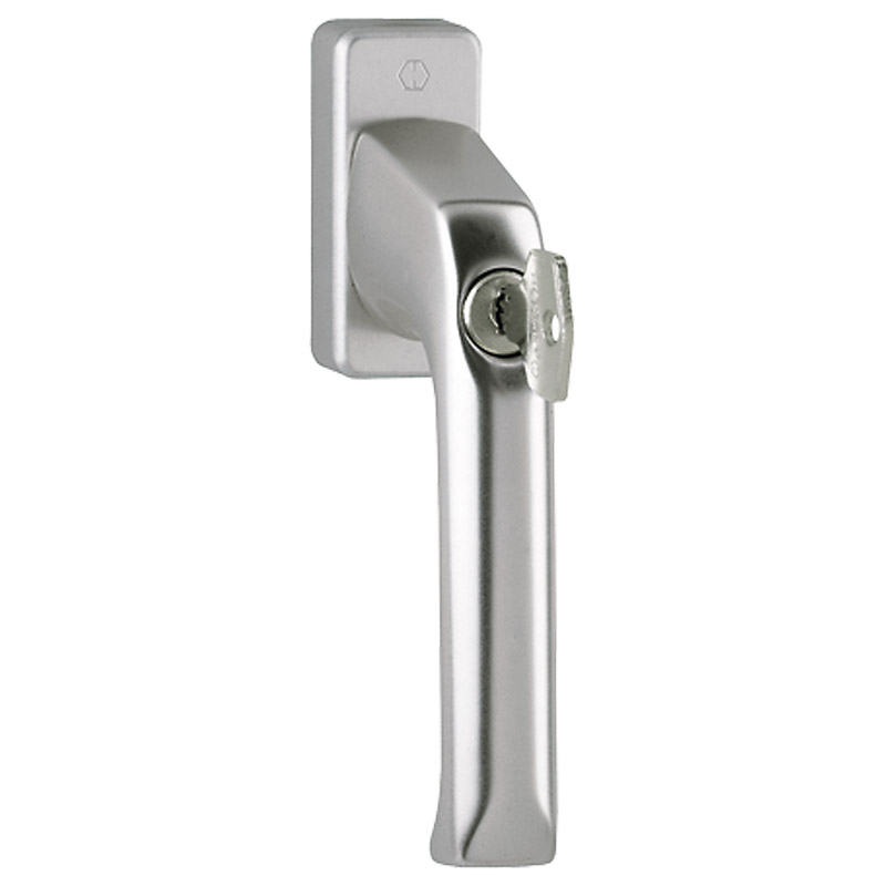 HOPPE Fenstergriff LONDON abschließbar Alu 90° mit Logo - 100 Nm ohne Schrauben Produktbild BIGPIC L