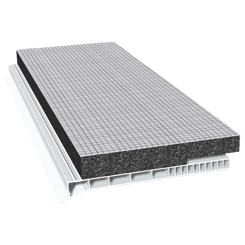 Rollladenkastendeckel 140mm Lg. 6,00m Weiß, mit 20mm Flex-Schaum 12mm versetzt von vorneVE: 18m Produktbild BIGPIC L
