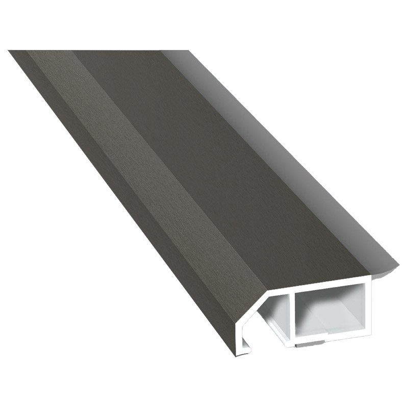 Anschluß-Profil 40mm WL SK Lg. 6,00m foliert, klipsbar, WL Schwarz70 3905-167 Quarzgrau Produktbild BIGPIC L