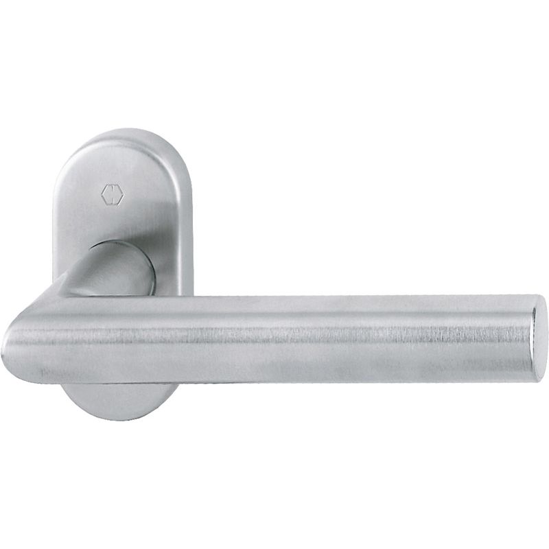 E1400F/55 Halbgarnitur/F69 Edelstahl matt/10mm/HOPPE-Logo Produktbild BIGPIC L