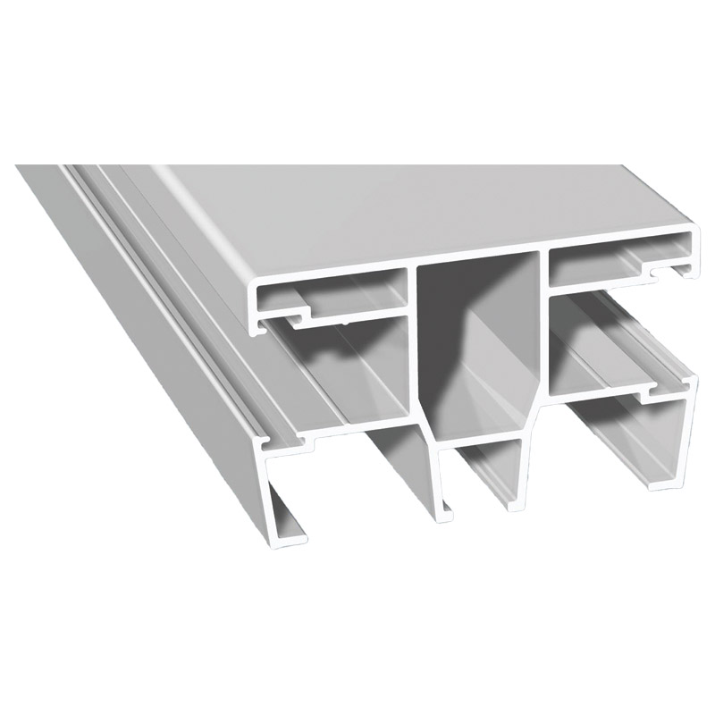 ALU Doppel Rollladenführung 77x47mm Lg. 6,50m Blank, VE: 13m Produktbild BIGPIC L
