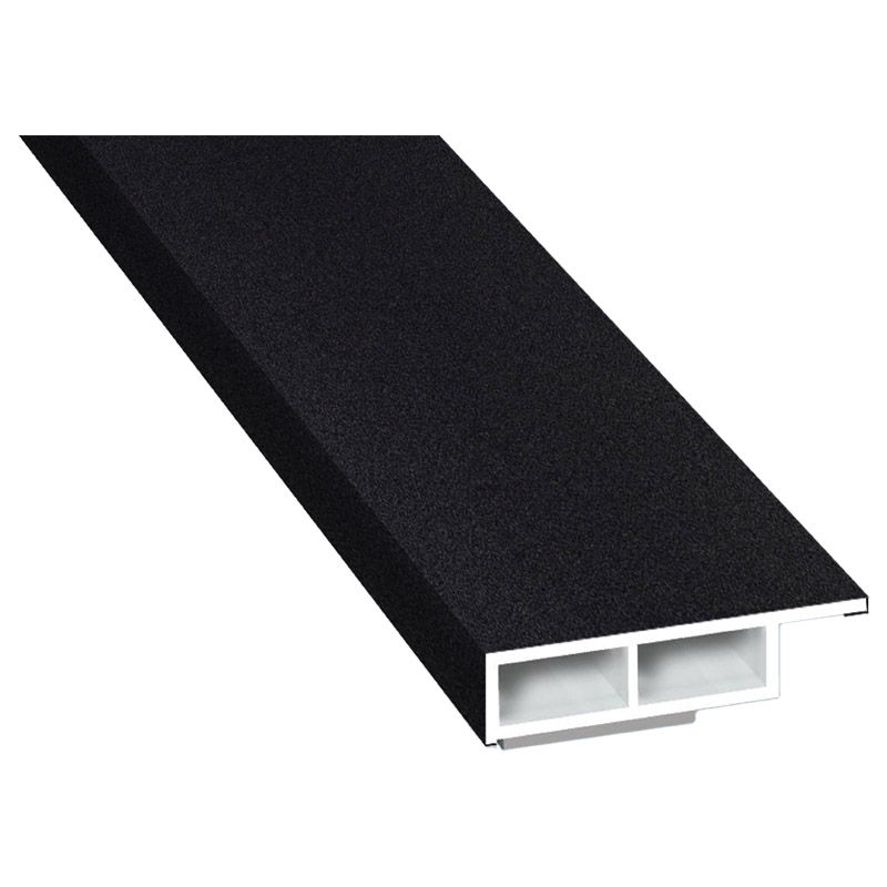 Kammerprofil 30x7mm SK Lg. 6,00m foliert mit Nase 70 2105-083 Schwarzgrau Glatt Produktbild BIGPIC L