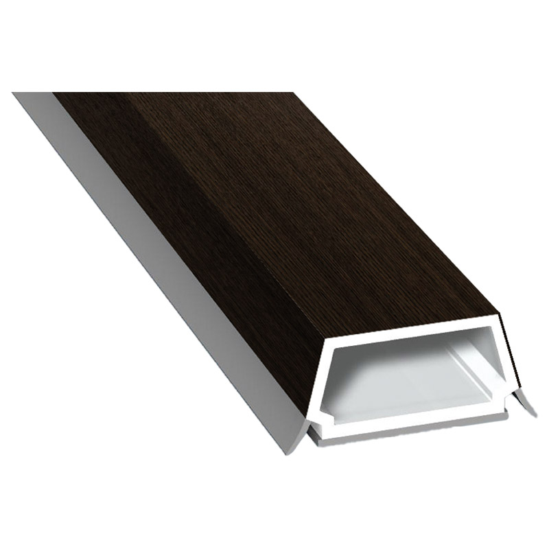 Trapez-Sprosse 27mm SK Lg. 6,00m foliert, mit zwei schwarzen Weichlippen 214 0005-167 Eiche Grau Produktbild BIGPIC L