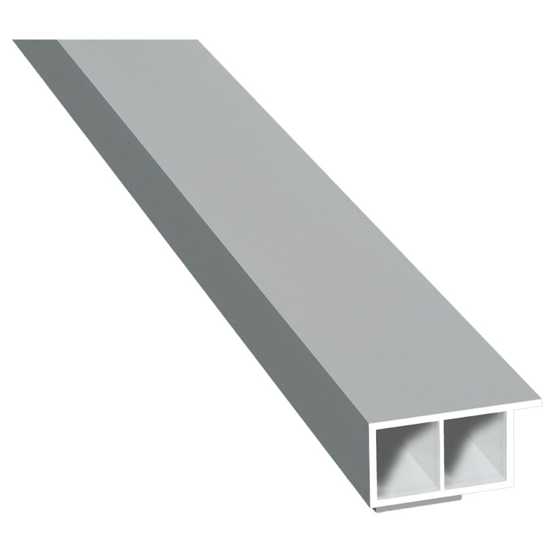 Kammerprofil 30x15mm SK Lg. 6,00m foliert, mit Nase 70 0405-083 Signalgrau Glatt Produktbild BIGPIC L
