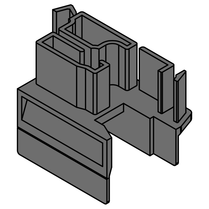 Endkappenpaar EK-SL 66.9.20 schwarz VE1 Produktbild BIGPIC L
