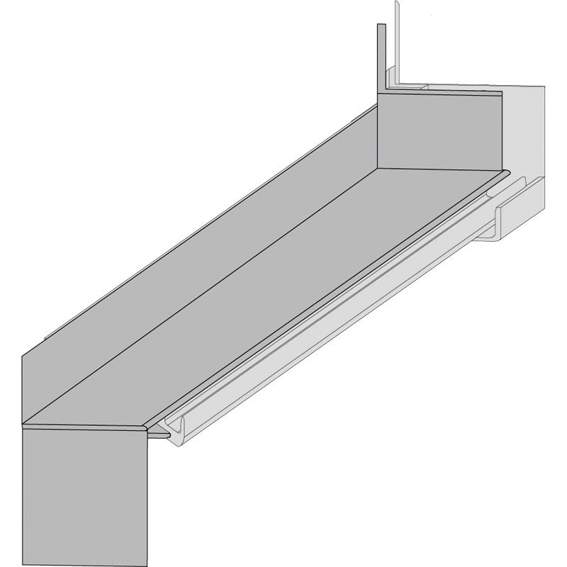VFG400 90° EV1 silberfarbig - Aluminium-Verbinder inkl. Dichtset für Außenecke 90° zu VBH400 Produktbild BIGPIC L
