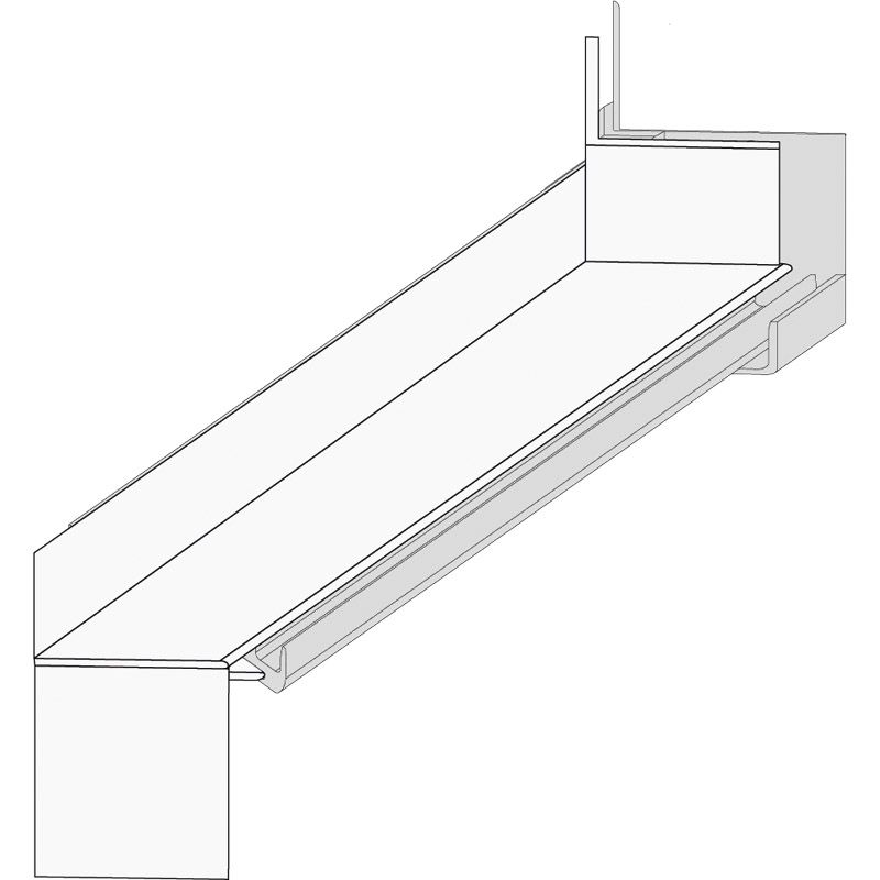 VFG400 90° RAL 9016 weiß - Aluminium-Verbinder inkl. Dichtset für Außenecke 90° zu VBH400 Produktbild BIGPIC L