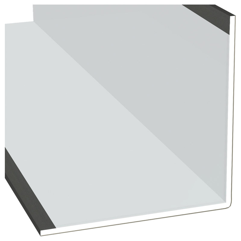 Winkelprofil 100x100x3mm Lg. 6,00m Außen foliert 436 1014 Alux DB 703 Produktbild BIGPIC L