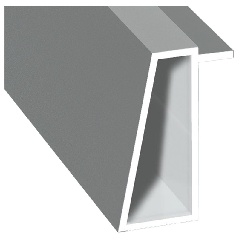 Kammerprofil 16x35mm Lg. 6,00m foliert 70 0405-083 Signalgrau Glatt Produktbild BIGPIC L
