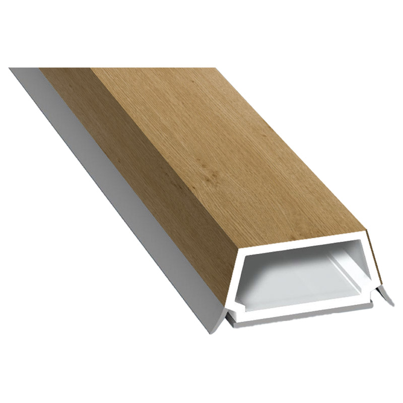Trapez-Sprosse 27mm SK Lg. 6,00m foliert, mit zwei schwarzen Weichlippen 321 1005-167 Irish Oak Produktbild BIGPIC L