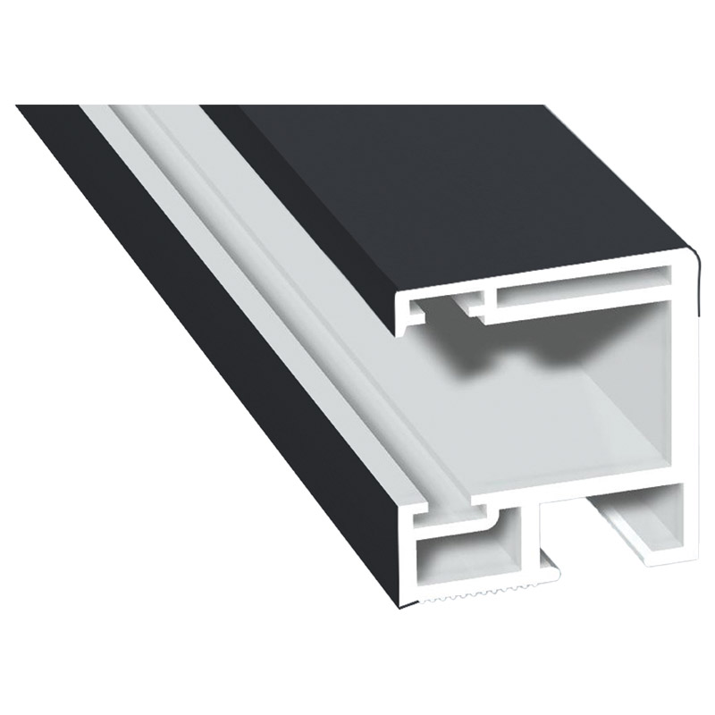 Rollladenführung 30x32mm Lg. 6,00m foliert, GK Weiß, ohne Bürste 701505-083 Schiefergrau Glatt Produktbild BIGPIC L