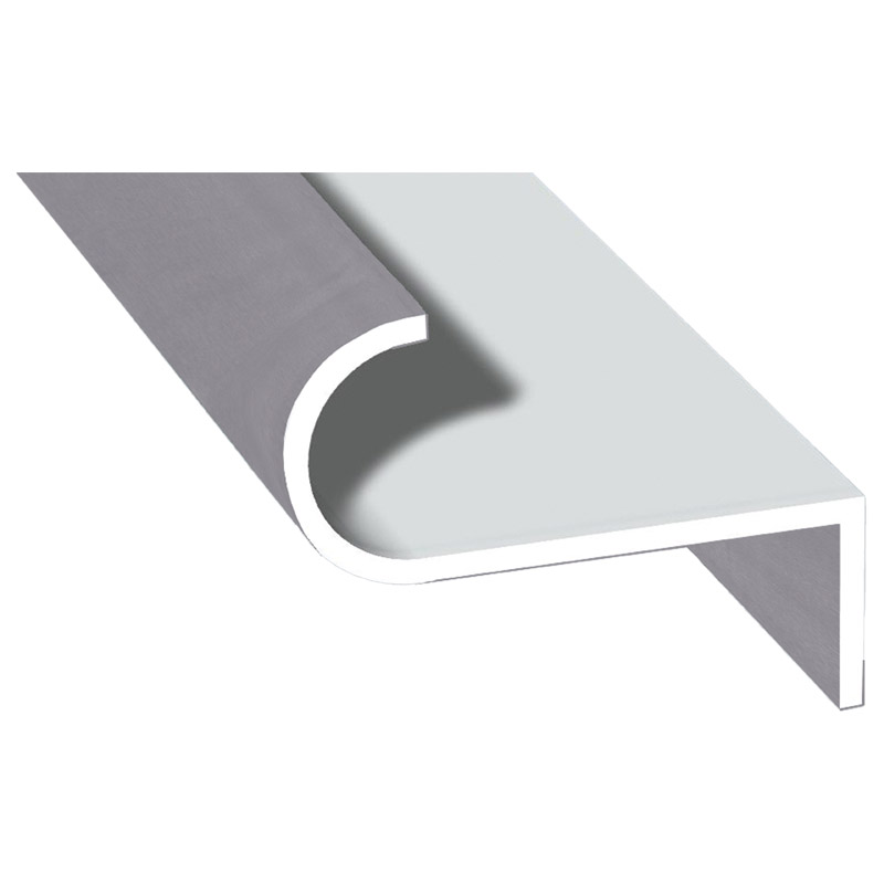 Abrollprofil schraubbar Lg. 6,00m foliert 436 1002 Metbrush Silber Produktbild BIGPIC L