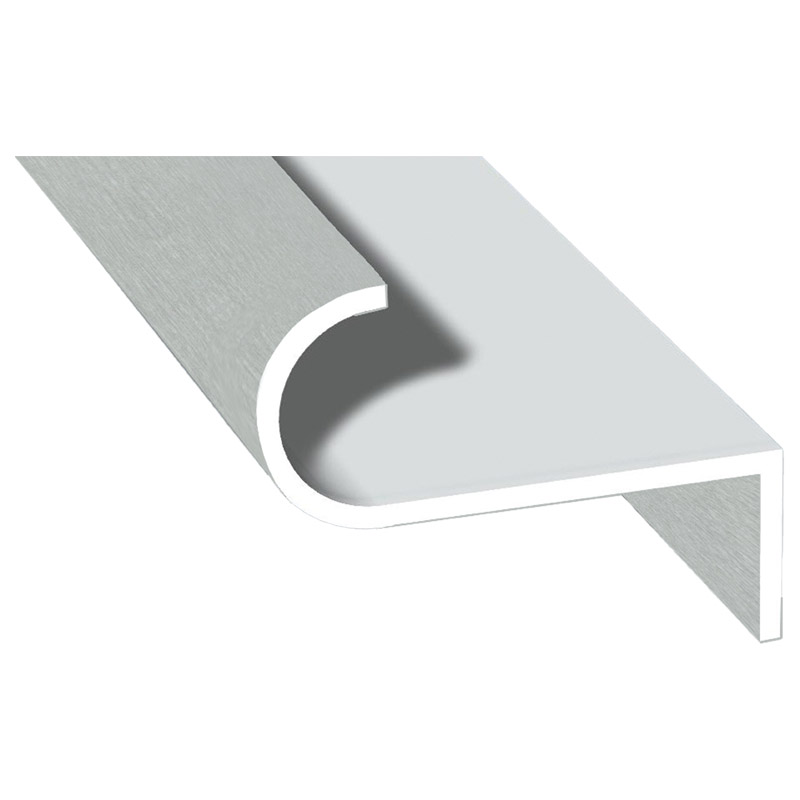 Abrollprofil schraubbar Lg. 6,00m foliert 436 1001 Metbrush Aluminium Produktbild BIGPIC L