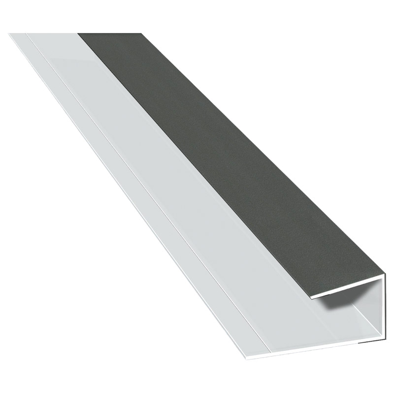 U-Profil 34x21x24mm Lg. 6,00m foliert 436 1014 Alux DB 703 Produktbild BIGPIC L