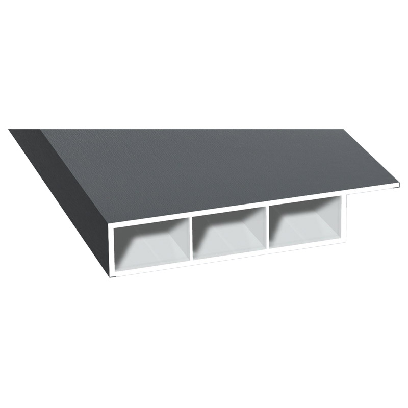 Kammerprofil 80x15mm Lg. 6,00m foliert, mit Nase 70 1205-167 Basaltgrau Produktbild BIGPIC L