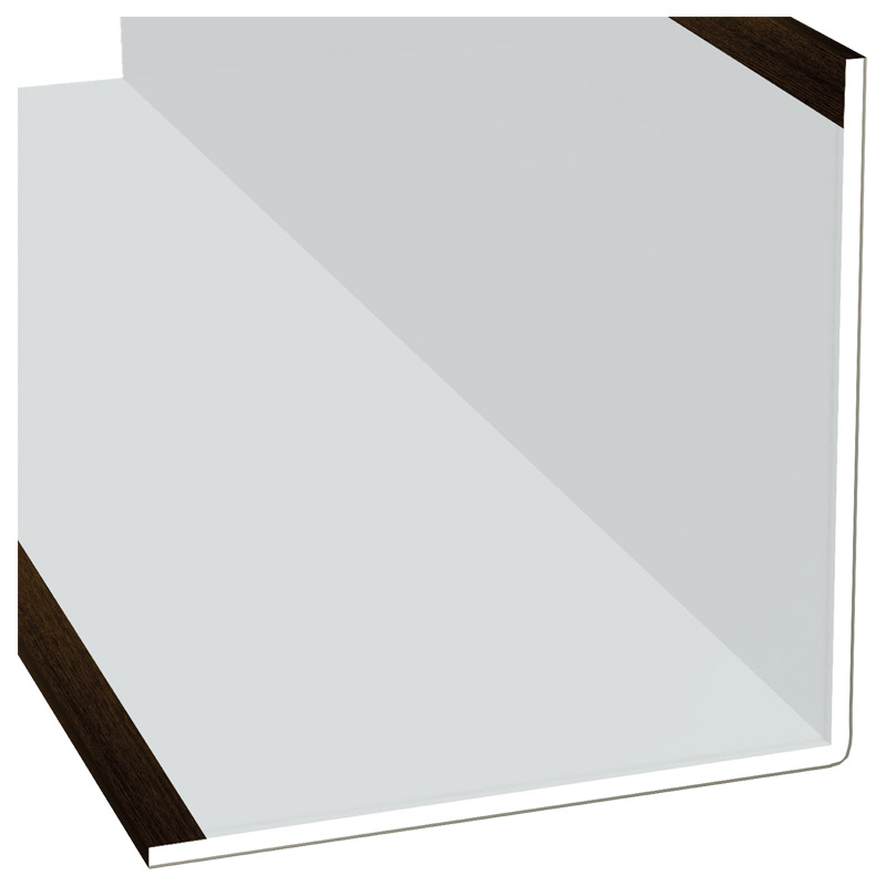 Winkelprofil 100x100x3mm Lg. 6,00m Außen foliert 316 7004-167 Mooreiche Produktbild BIGPIC L