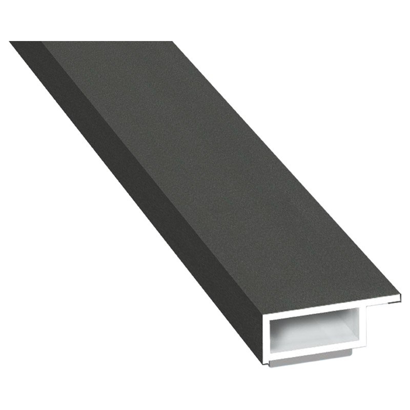 Kammerprofil 20x7 mm SK Lg. 6,00 m foliert mit Nase 436 1014 Alux DB 703 Produktbild BIGPIC L