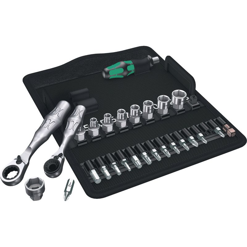 WERA Bit-/Steckschlüsselsortiment KK Zyklop Mini mit Knarre 27-tlg. Produktbild BIGPIC L
