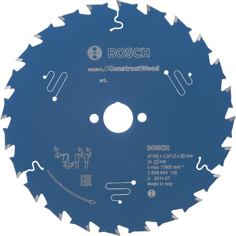 BOSCH Kreissägeblatt 'Expert for ConstructWood' Produktbild BIGPIC L