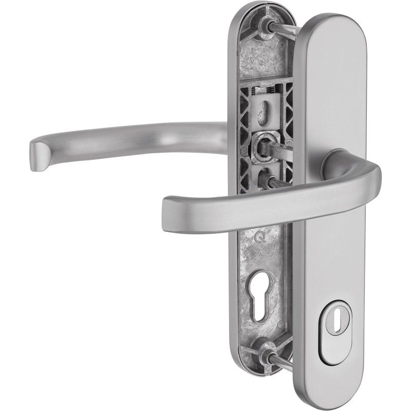 greenteQ Haustürgarnitur DG 48.S216.ZA.AL.NS PZ 92 Produktbild BIGPIC L