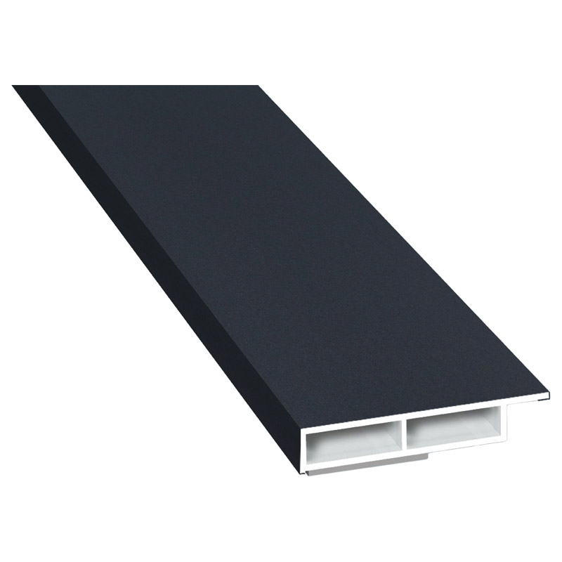 Kammerprofil 40x7mm SK Lg. 6,00m foliert mit Nase 70 1605-097 Anthrazitgrau Glatt 2 Produktbild BIGPIC L