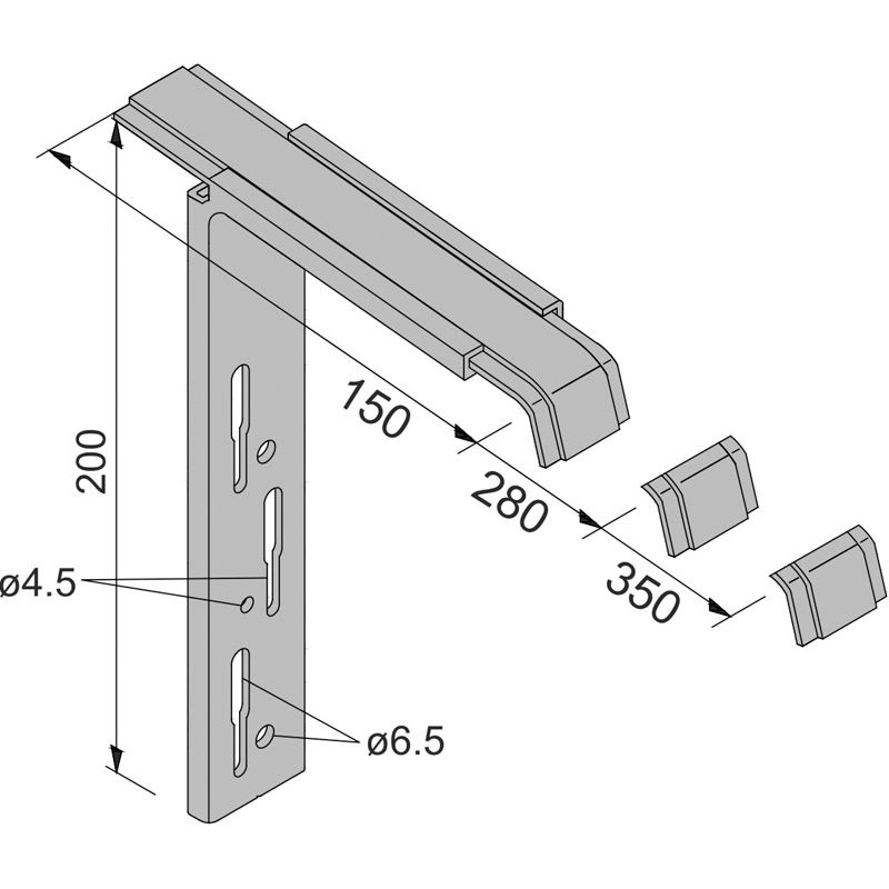 Fensterbankhalter RV25 zu VBH250 Produktbild BIGPIC L