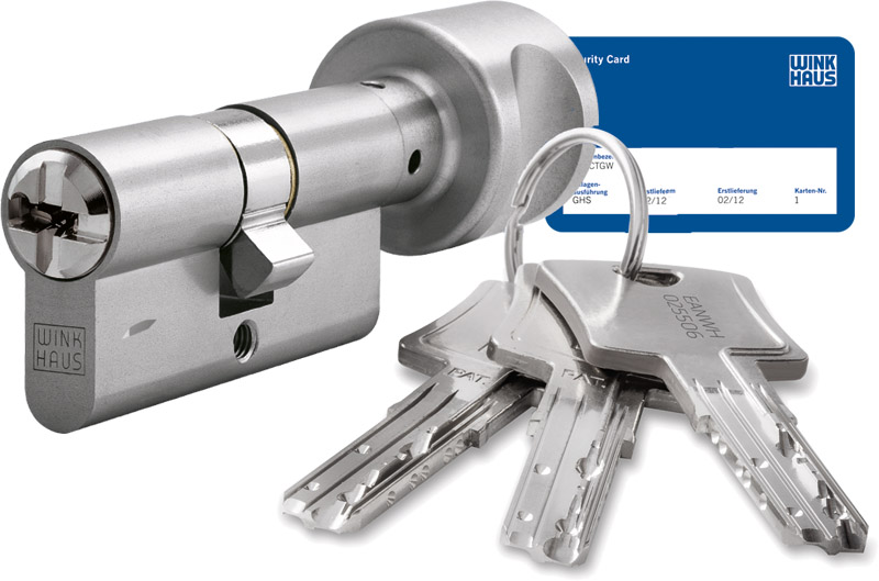 WINKHAUS Knaufzylinder mit Sicherungskarte keyTec ON-tra 04 Produktbild BIGPIC L