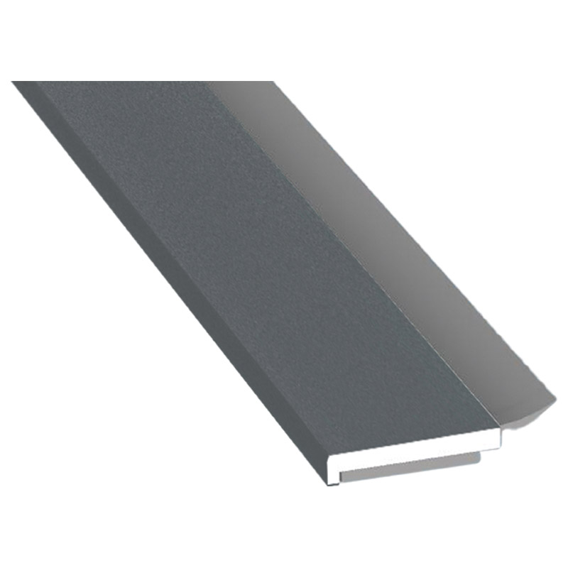 Flachprofil 20x3mm WL SK Lg. 6,00m foliert, WL Schwarz 70 1205-083 Basaltgrau Glatt Produktbild BIGPIC L