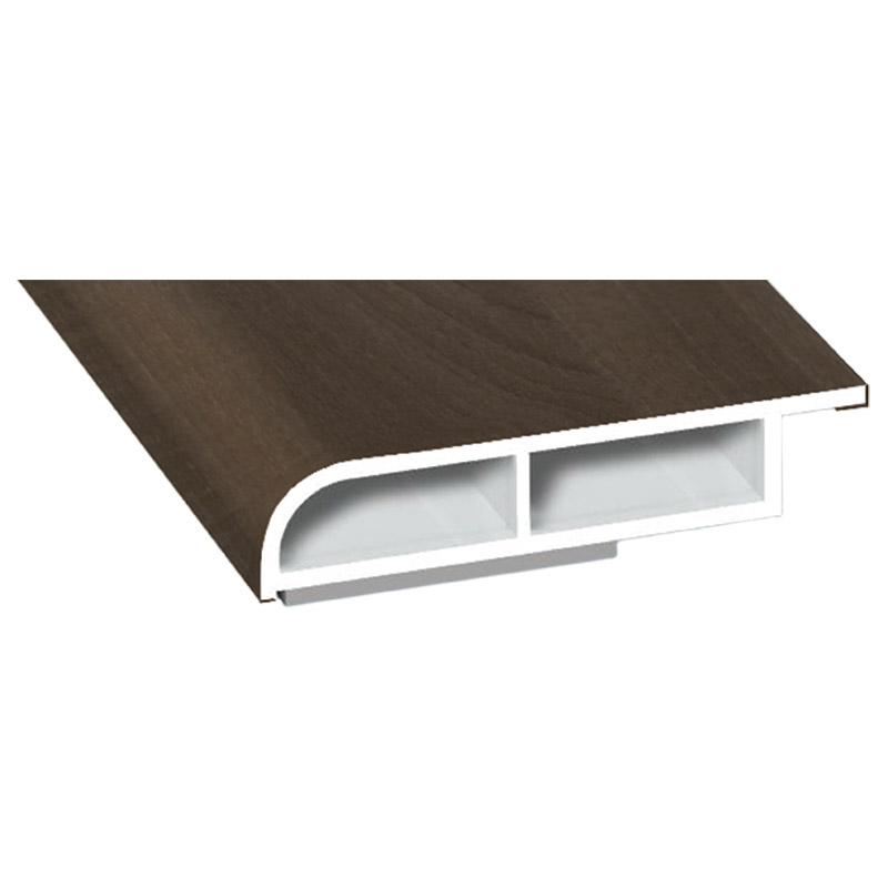 Kammerprofil 35x7mm SK Lg. 6,00m foliert mit Nase 49237 Siena Noce Produktbild BIGPIC L