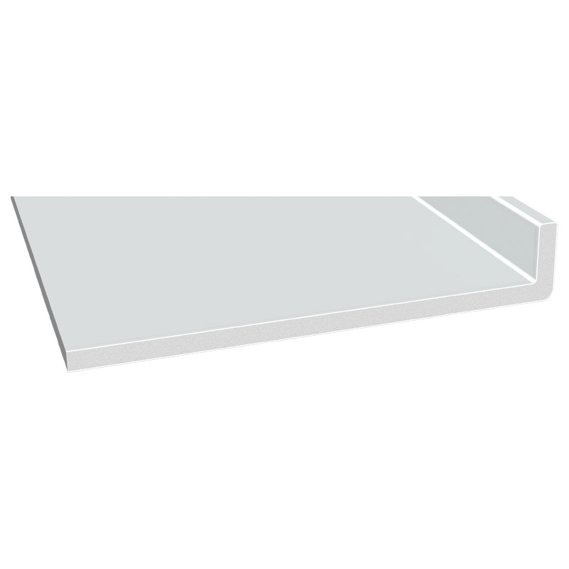 Schaumwinkelprofil 235x40x10mm Lg. 6,00m Weiß, PVC-Hartschaum, VE: 12m Produktbild BIGPIC L