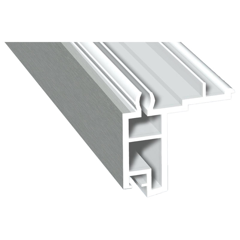 Fensterbankanschlussprofil Schüco 30mm Lg. 6,00m foliert 436 1001 Metbrush Aluminium Produktbild BIGPIC L